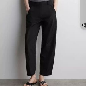 COS Black High Waist Barrel Leg Pants